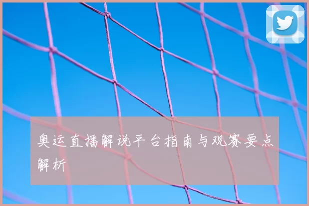 奥运直播解说平台指南与观赛要点解析